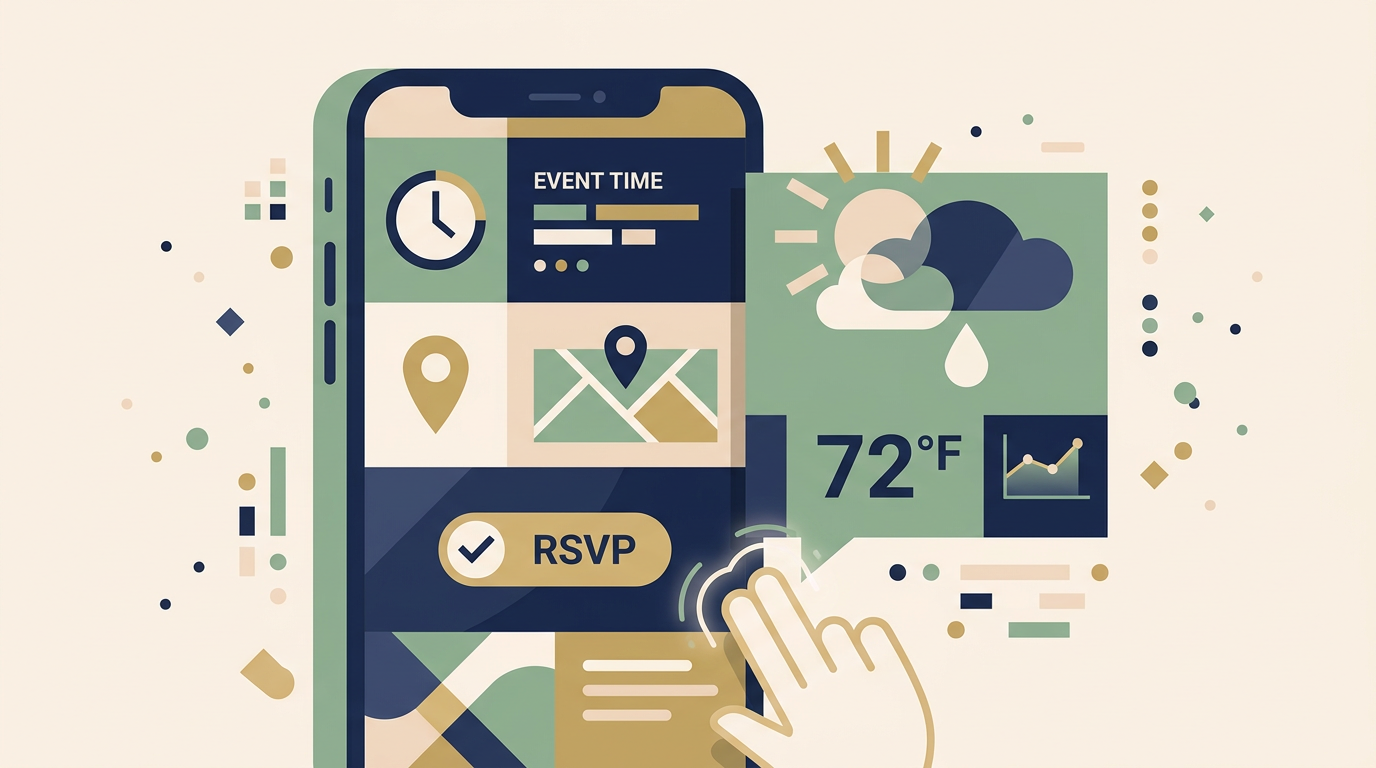 Weather-smart event planning, built into the invite