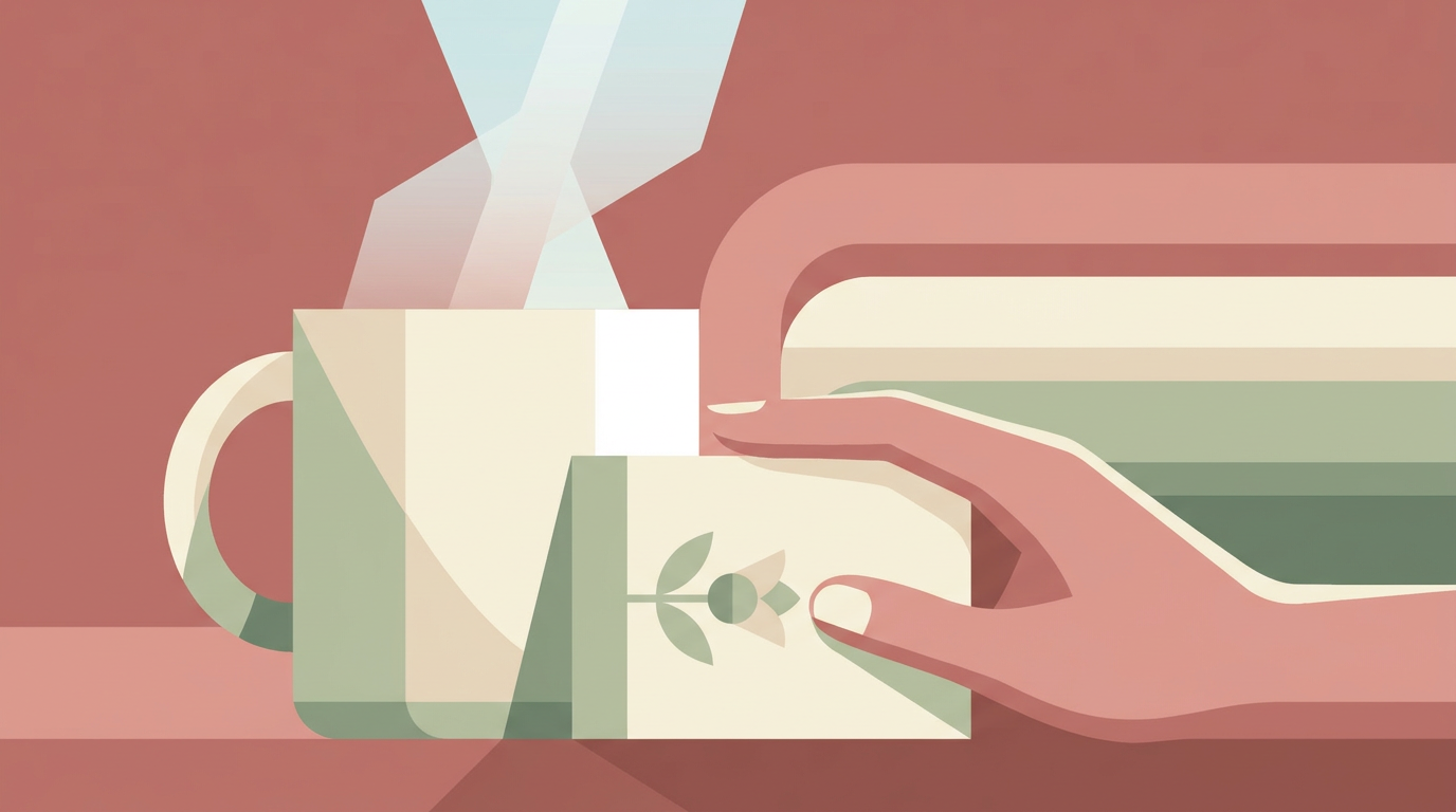 A get-well greeting card that feels like a quiet knock at the door